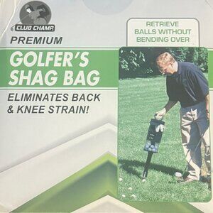 NEW! Club Champ's Golfer's Ball Shag Bag (prevents knee or back pain)